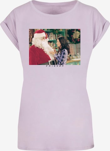 ABSOLUTE CULT Shirt 'Friends - Santa Chandler' in Purple: front