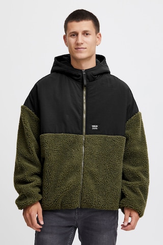 !Solid Fleece jas 'Mark' in Groen: voorkant