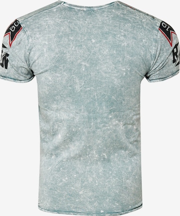 Rusty Neal T-Shirt Crewneck mit coolem Print in Grau
