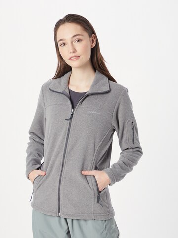 COLUMBIA Athletic fleece jacket 'Fast Trek II' in Grey: front