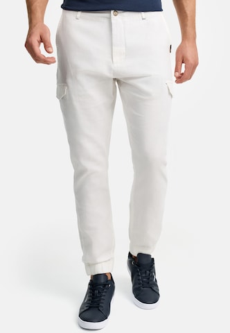 INDICODE JEANS Tapered Chino trousers 'Booth' in White
