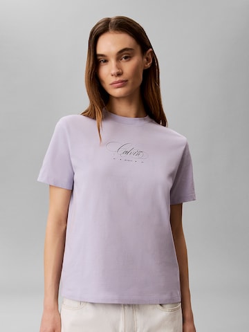 Calvin Klein Jeans Shirt in Lila: voorkant