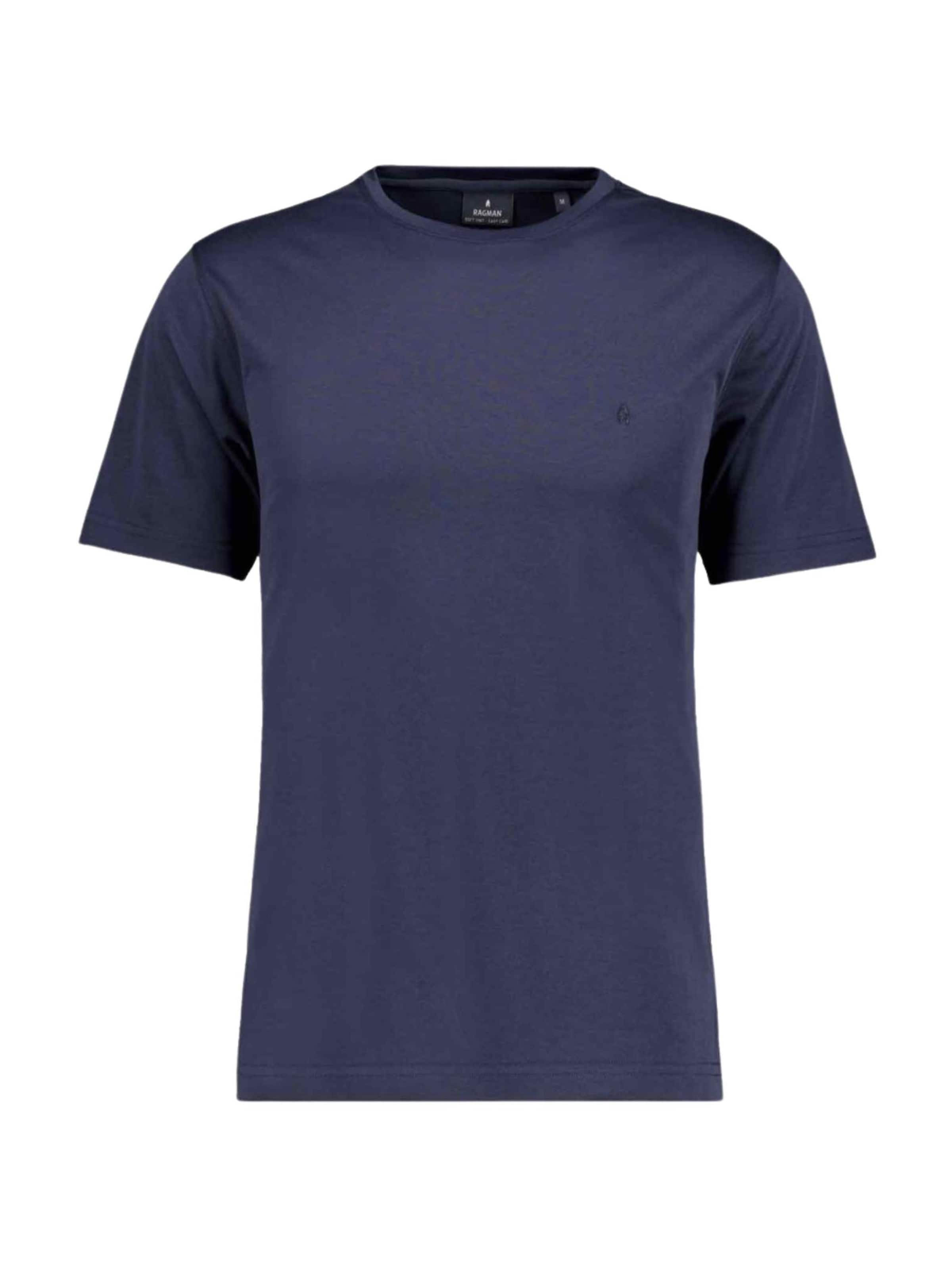 Ragman Koszulka 'ROUND NECK SOLID' w kolorze niebieski: przód