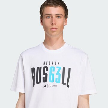 T-Shirt fonctionnel 'Mercedes - AMG Petronas Formula One Team George Russell' ADIDAS PERFORMANCE en blanc