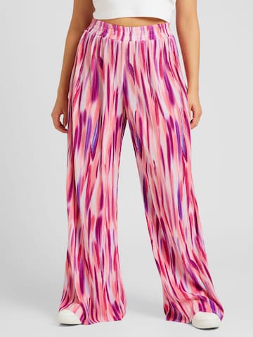 ONLY Carmakoma Wide leg Broek 'LISSETA' in Roze: voorkant