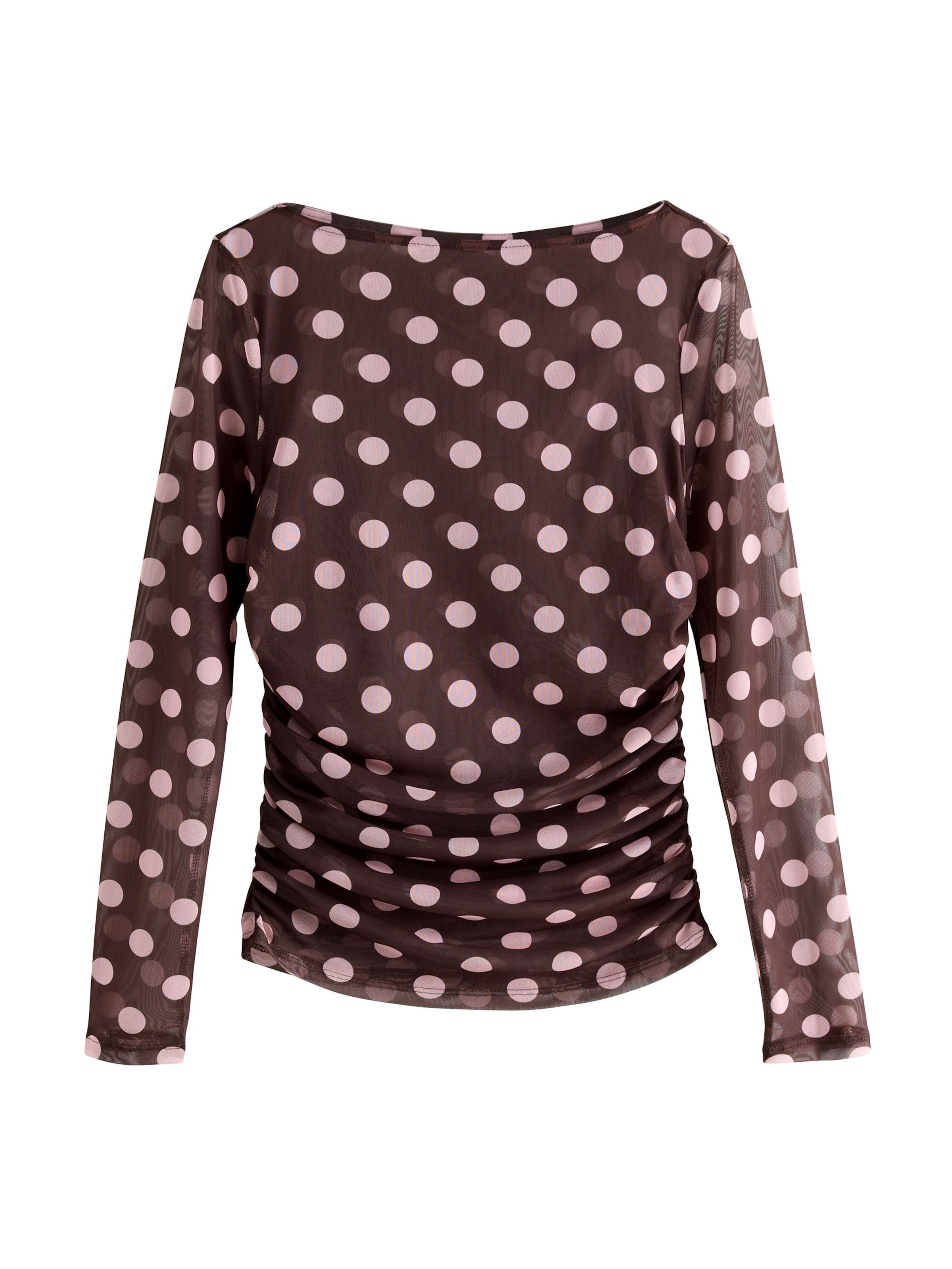 Next T-shirt i brun: framsida