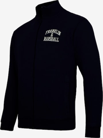 FRANKLIN & MARSHALL Zip-Up Hoodie in Black