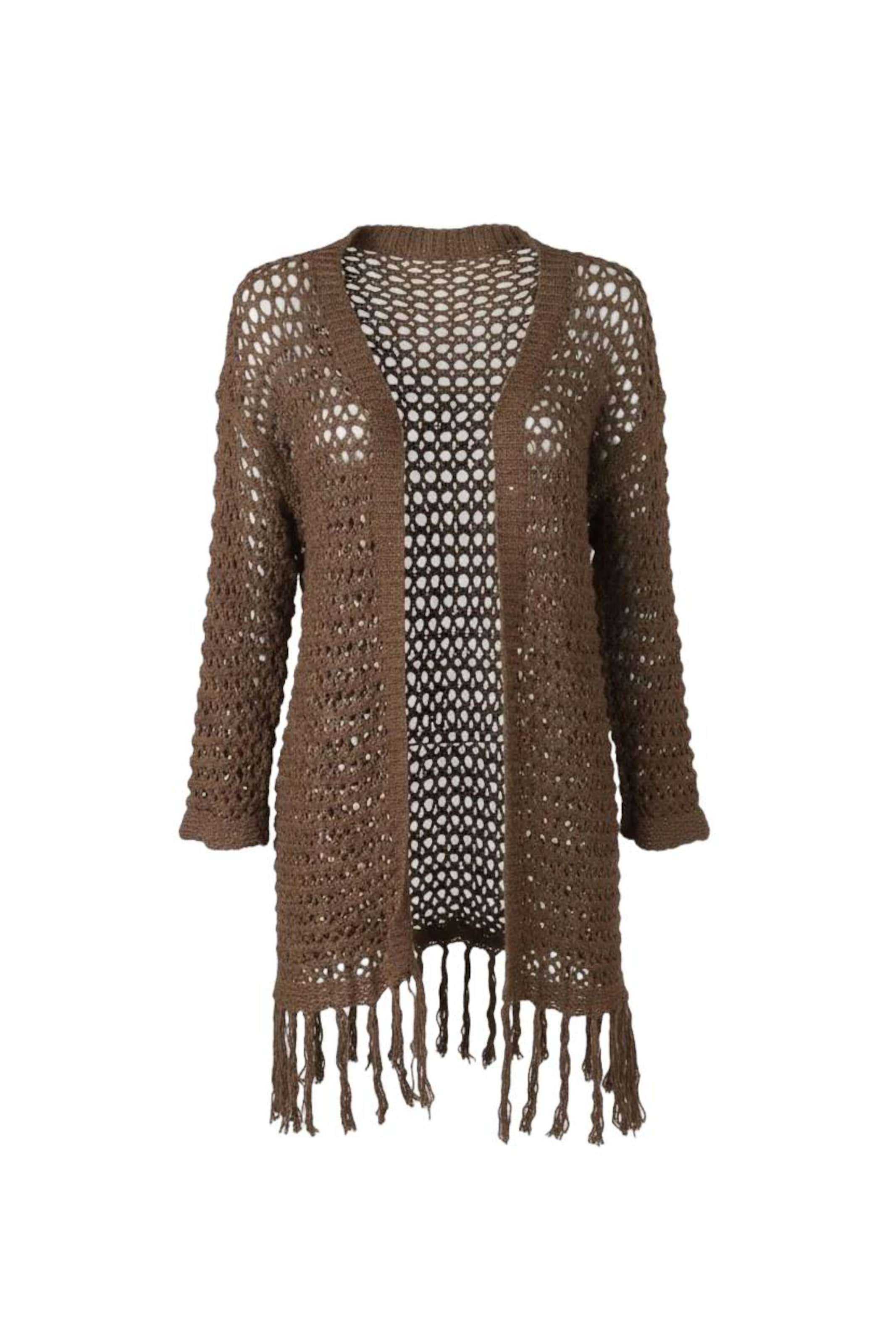 No Matter What Knit cardigan in Brown, Item view