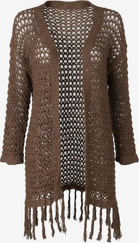 No Matter What Strickjacke in Braun: Vorderseite