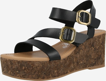 Blowfish Malibu Sandalen met riem in Zwart: voorkant
