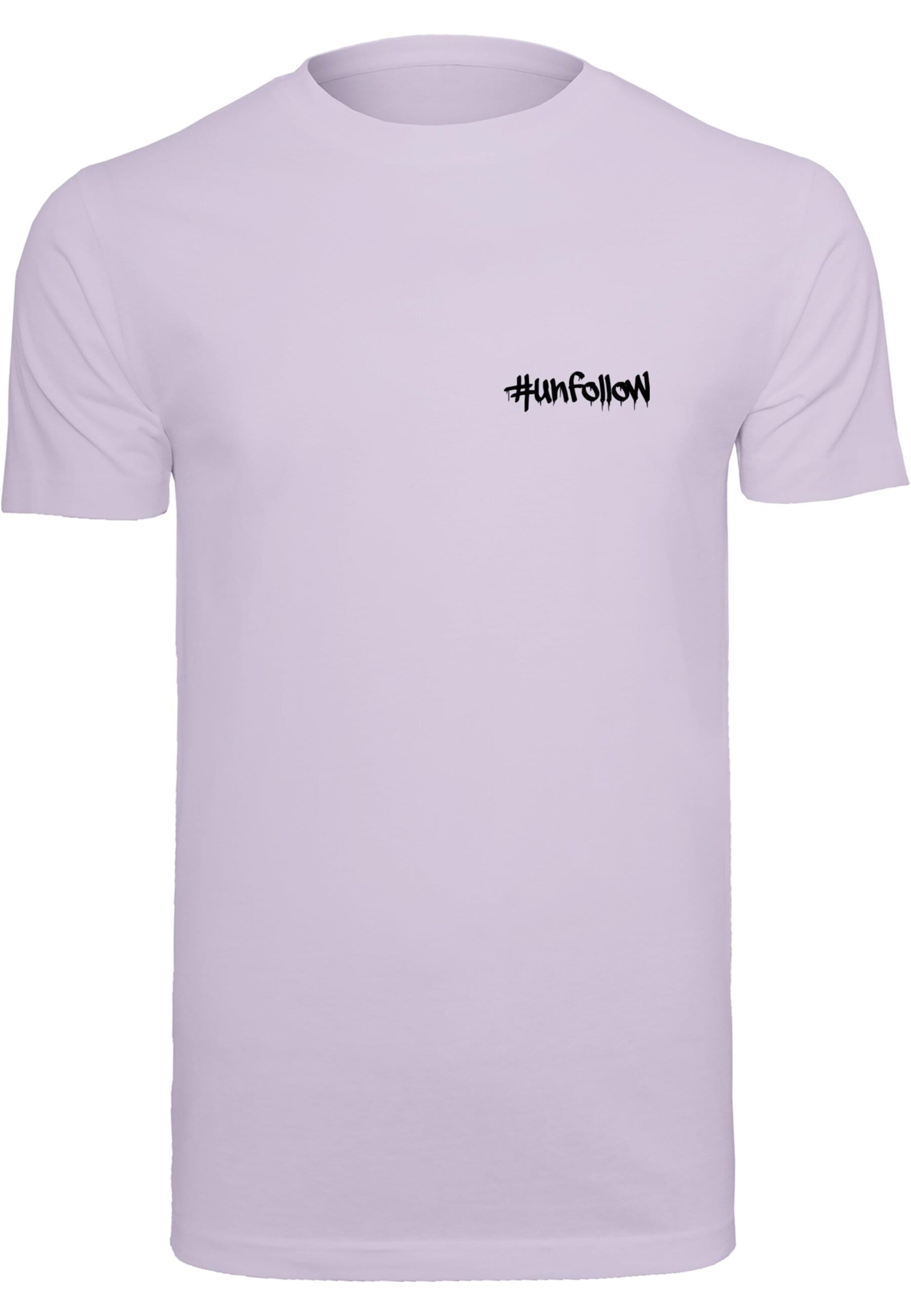 Merchcode Shirt 'Unfollow' in Purple: front