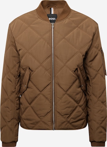 BOSS Black Between-Season Jacket 'Caramo' in Brown: front