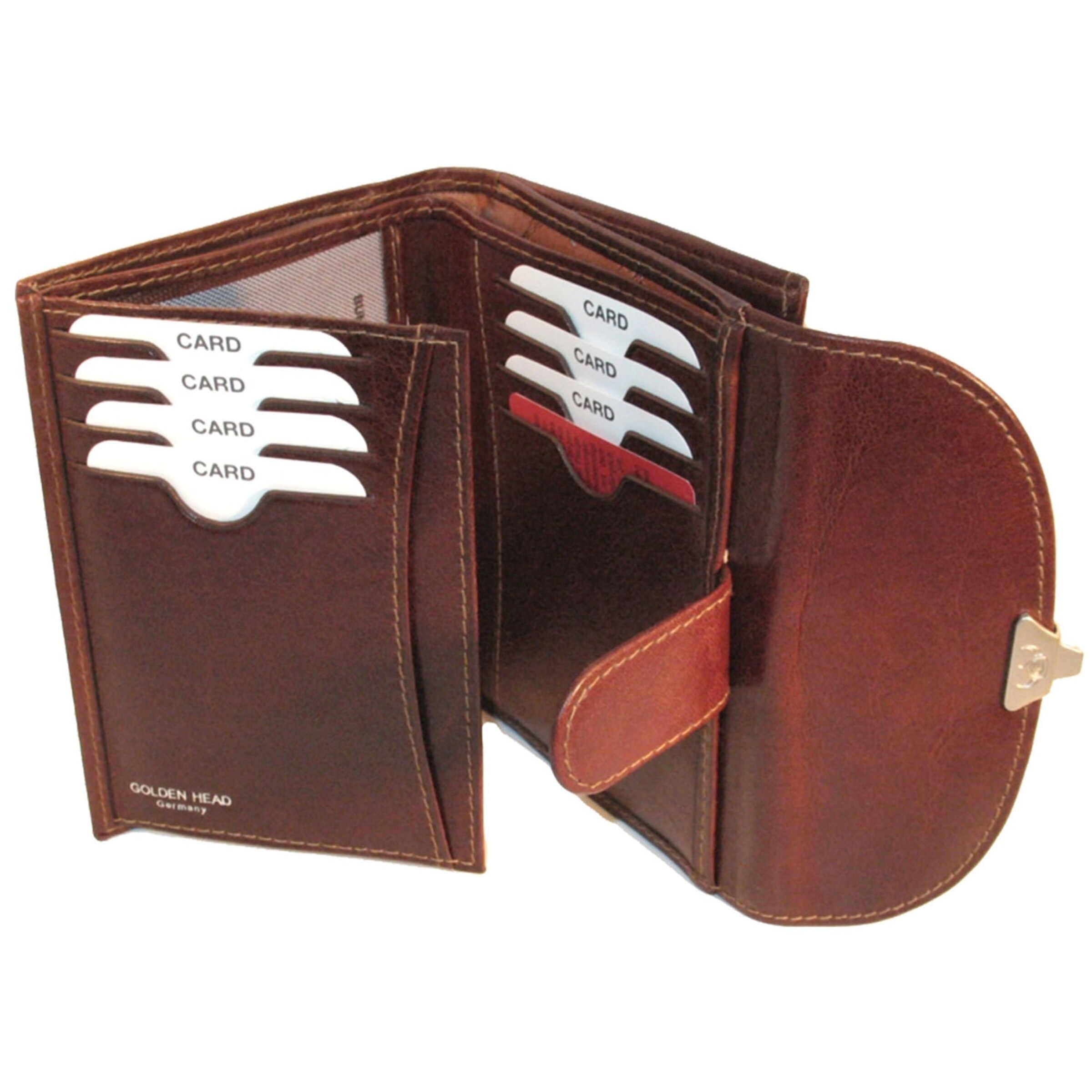 Porte-monnaies GOLDEN HEAD en marron