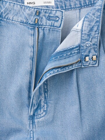 MANGO Wide leg Pressveckade jeans 'Ibiza' i blå