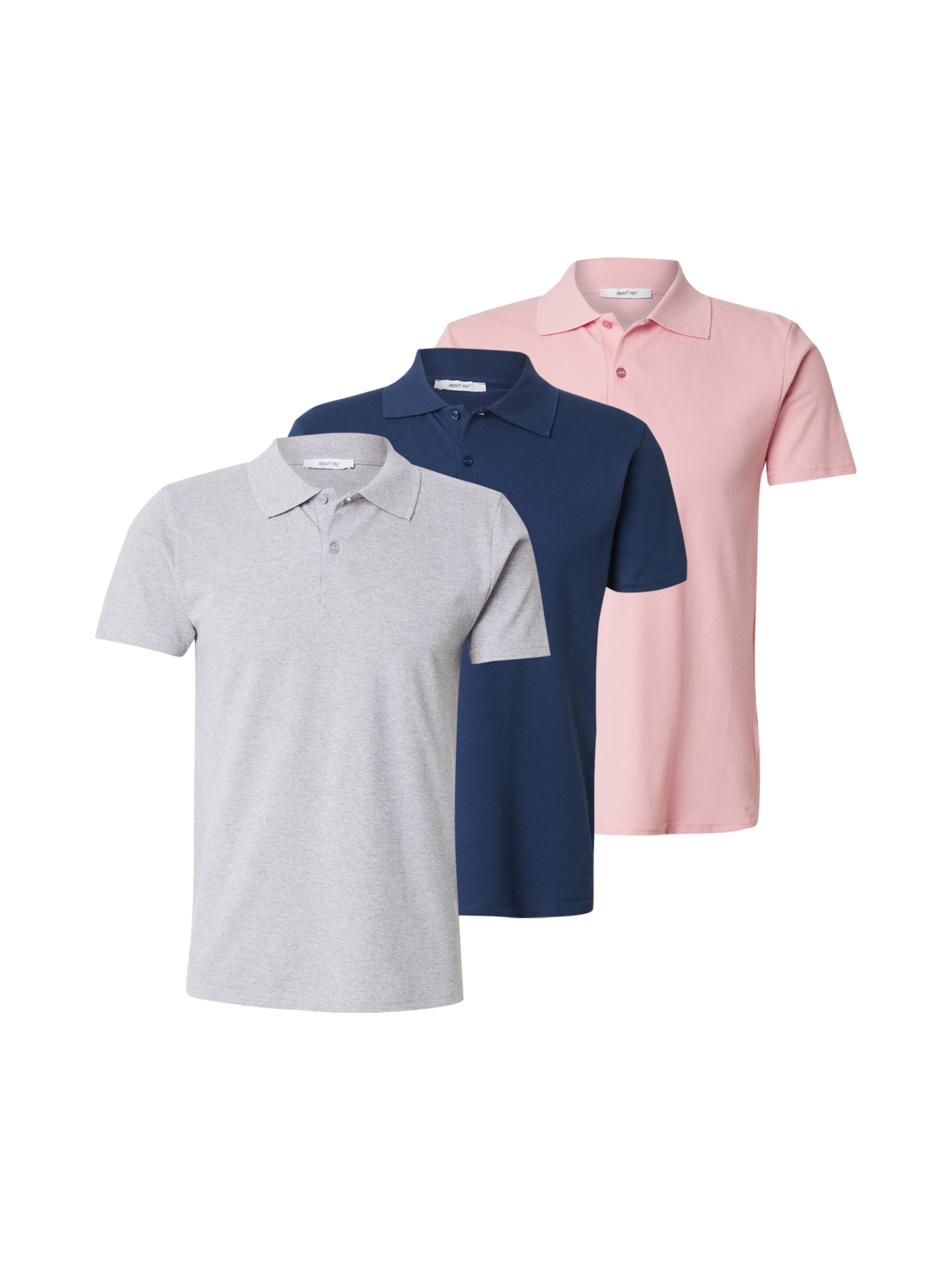 ABOUT YOU T-shirt 'Ben' i mörkblå / gråmelerad / ljusrosa, Produktvy