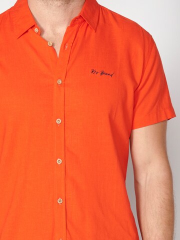KOROSHI Regular Fit Hemd in Rot
