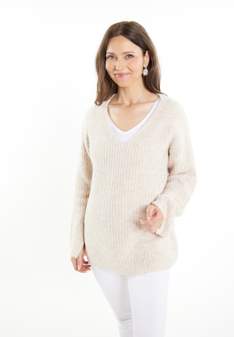 Pull-over 'Lynnea' usha WHITE LABEL en beige : devant