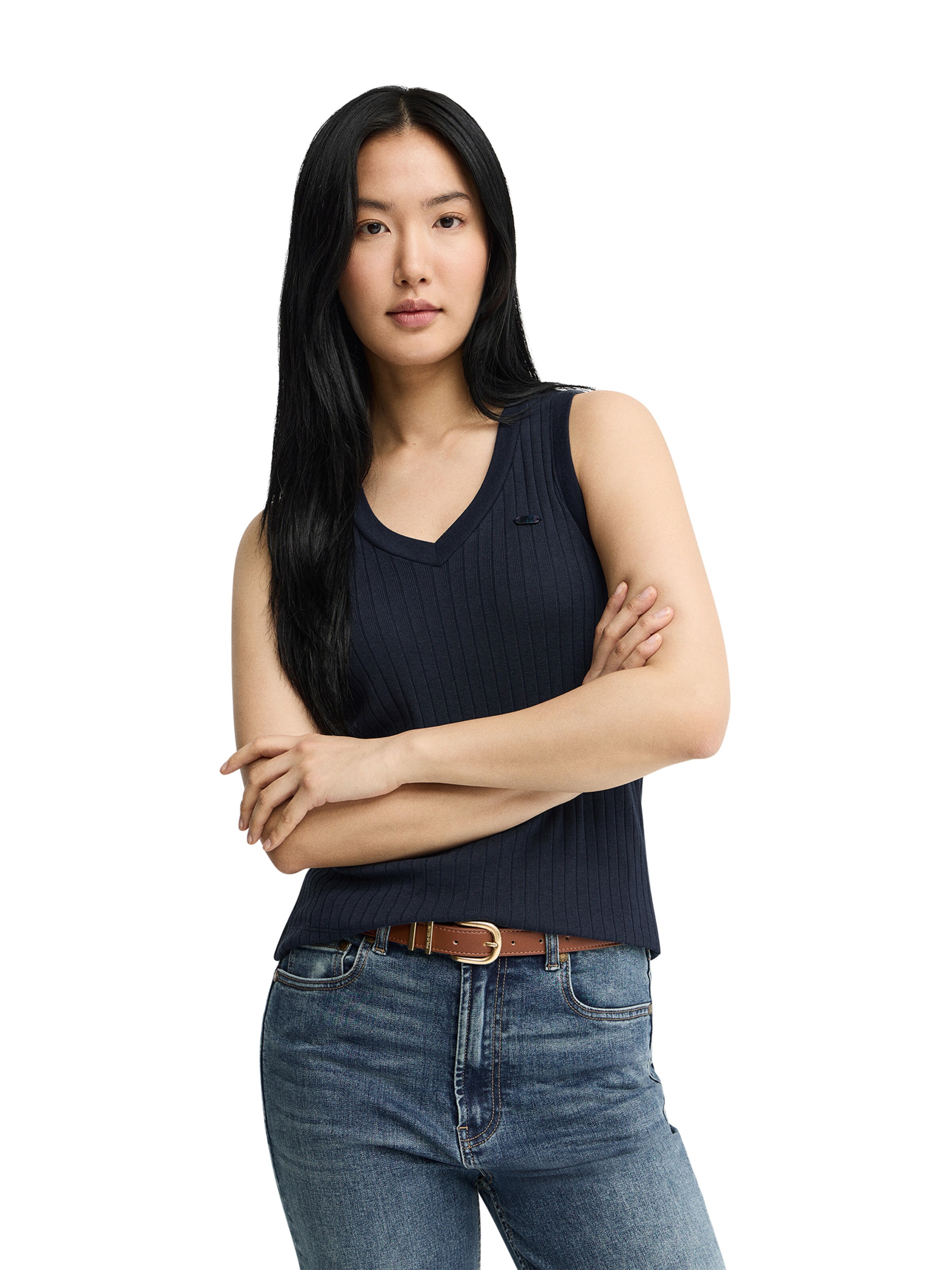 Polo Club Top in Blue: front