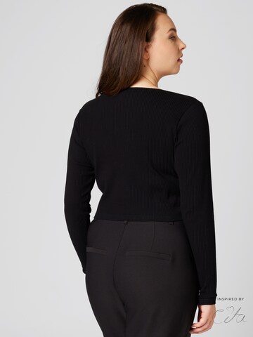 Guido Maria Kretschmer Curvy Shirt 'Leah' in Black