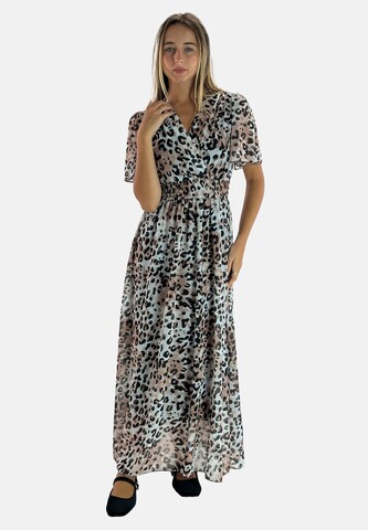 Elara Jurk in Bruin: voorkant