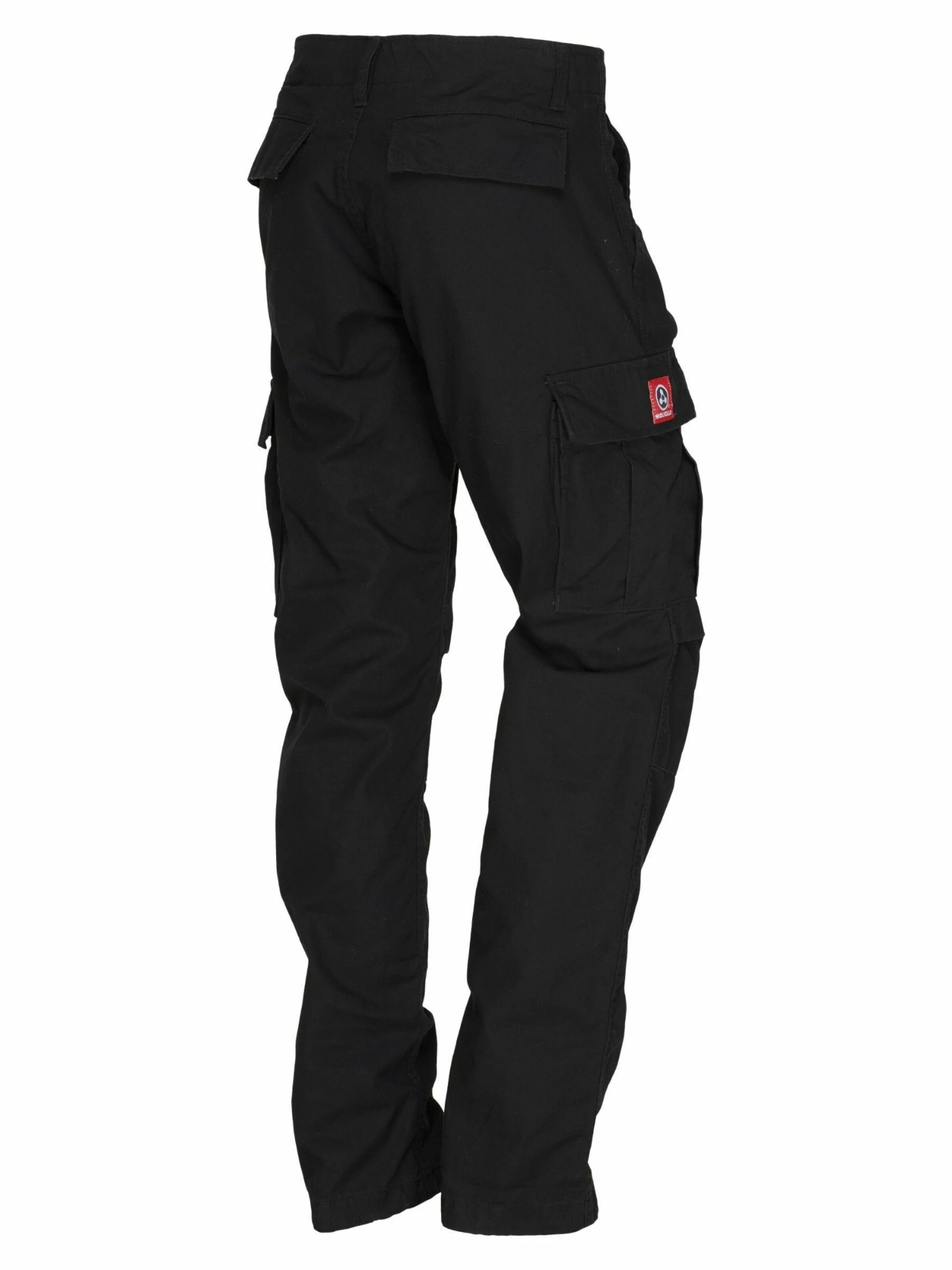 Regular Pantalon cargo 'Fitted' Molecule en noir