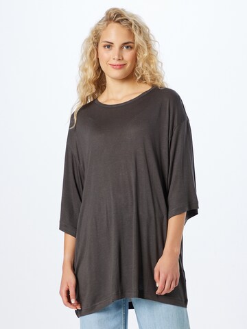 T-shirt oversize WEEKDAY en gris : devant