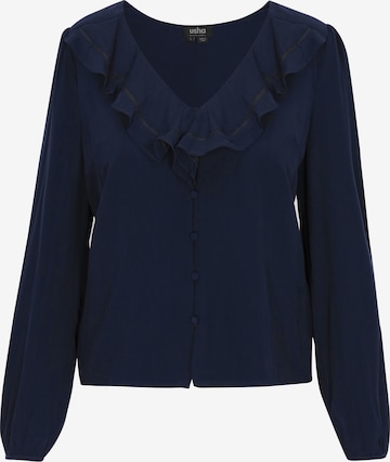 usha BLACK LABEL Blúzka - Modrá: predná strana