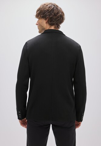 Street One MEN Regular fit Suit Jacket 'Piqué Jersey' in Black