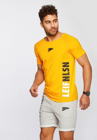 Leif Nelson Gym T-Shirt Rundhals in Orange