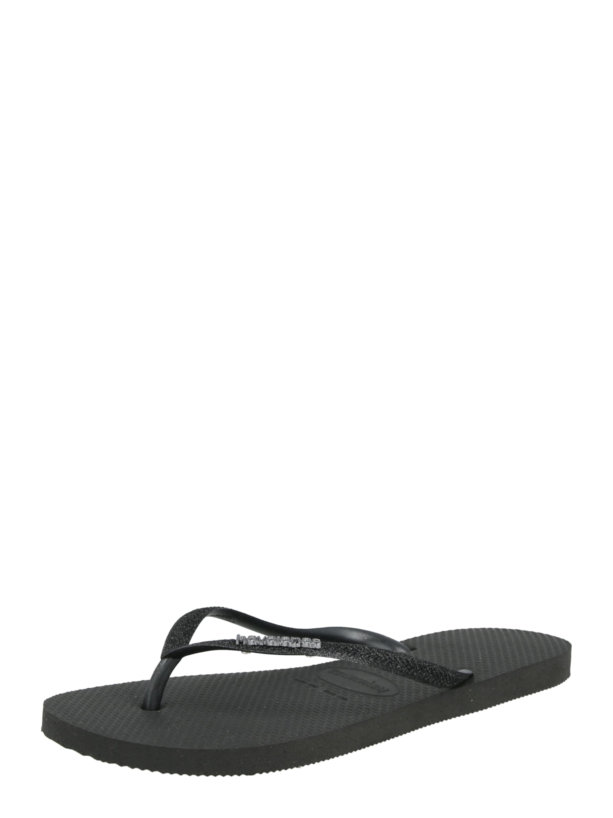 HAVAIANAS Teenslipper 'SLIM GLITTER II' in Zwart: voorkant