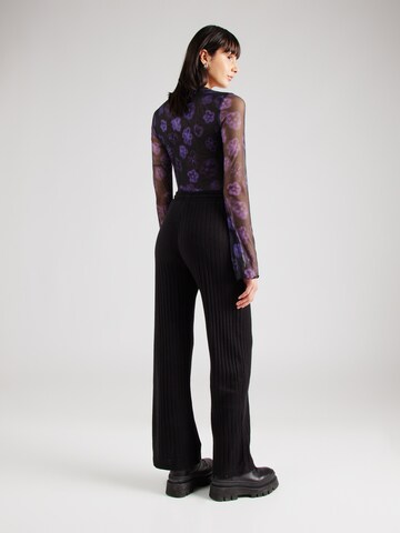 PIECES Wide Leg Hose 'PCIris' in Schwarz