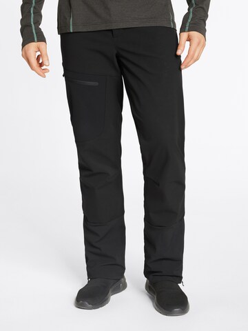 ZIENER Regular Workout Pants 'NAWO' in Black: front