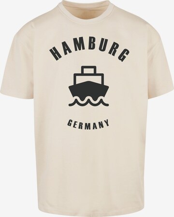 Merchcode Shirt 'Hamburg' in Beige: front