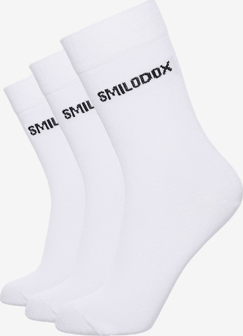 Smilodox Athletic Socks 'Classic' in White: front