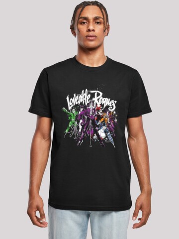 T-Shirt 'Batman Loveable Rogues' F4NT4STIC en noir : devant