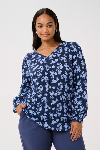 KAFFE CURVE Blouse 'KC Ami' in Blue: front