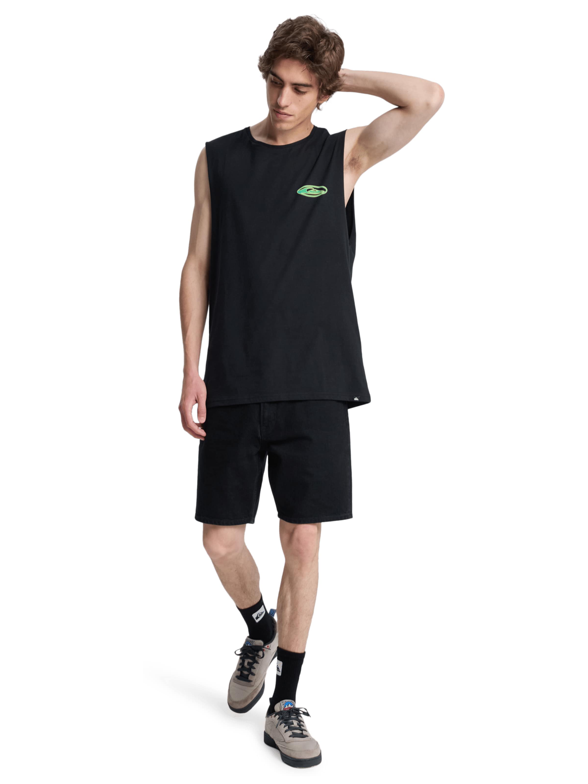 QUIKSILVER Toiminnallinen paita 'EV Quikglobe Muscle' värissä musta