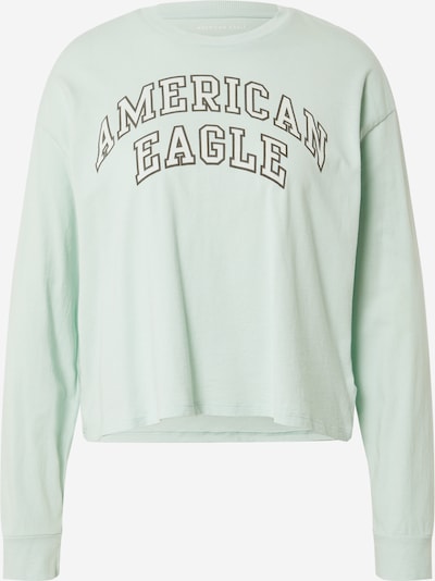 American Eagle Тениска в кестеняво кафяво / пастелно зелено, Преглед на продукта