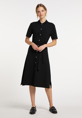 DreiMaster Maritim Shirt Dress in Black: front