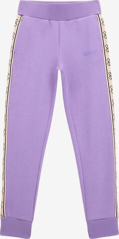 GUESS Tapered Pants in Purple: front