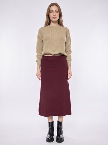 wild pony Rock 'Bordeaux Midi Skirt -- Women's Long Skirt'‌‌‌ in Braun: Vorderseite