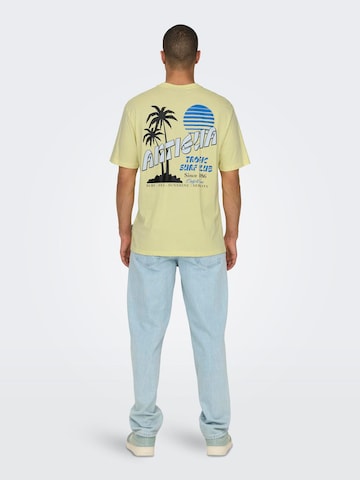 Only & Sons - Camiseta 'MARLOWE' en amarillo