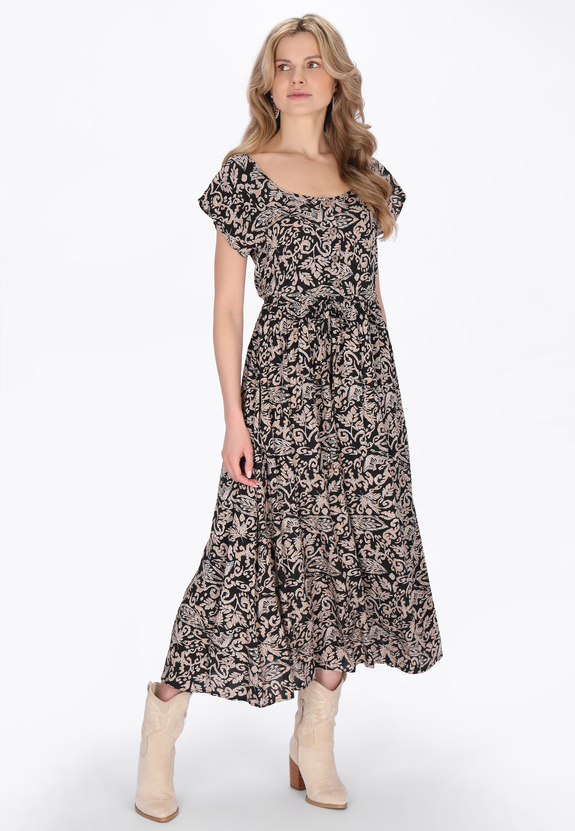 usha FESTIVAL Jurk in Zwart: voorkant