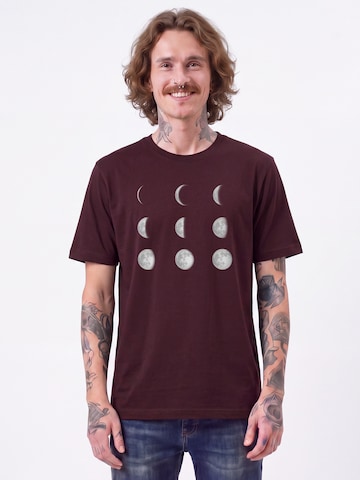T-Shirt 'Moonphases' Watapparel en rouge : devant