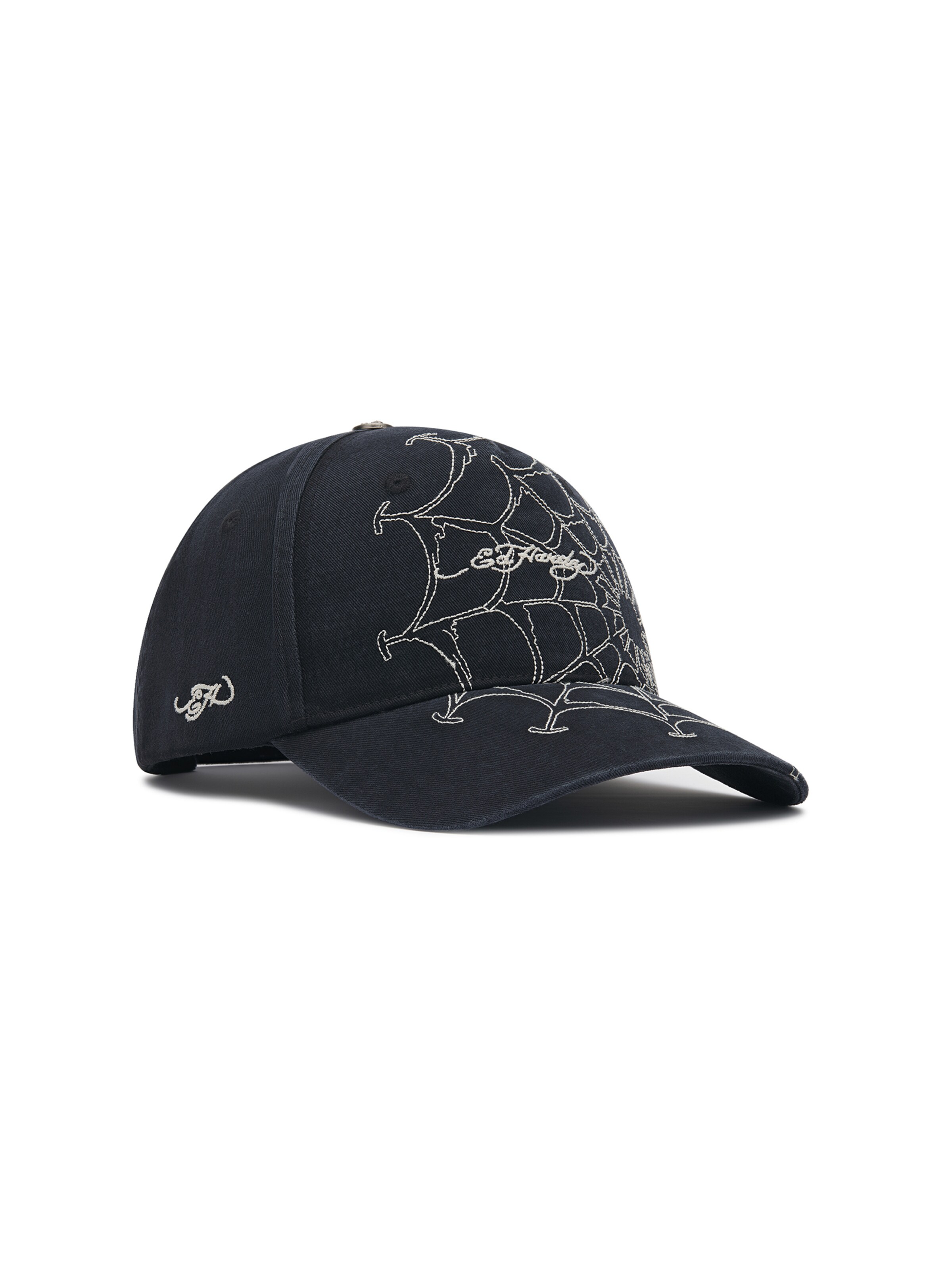 Cappello da baseball di Ed Hardy in nero: lato