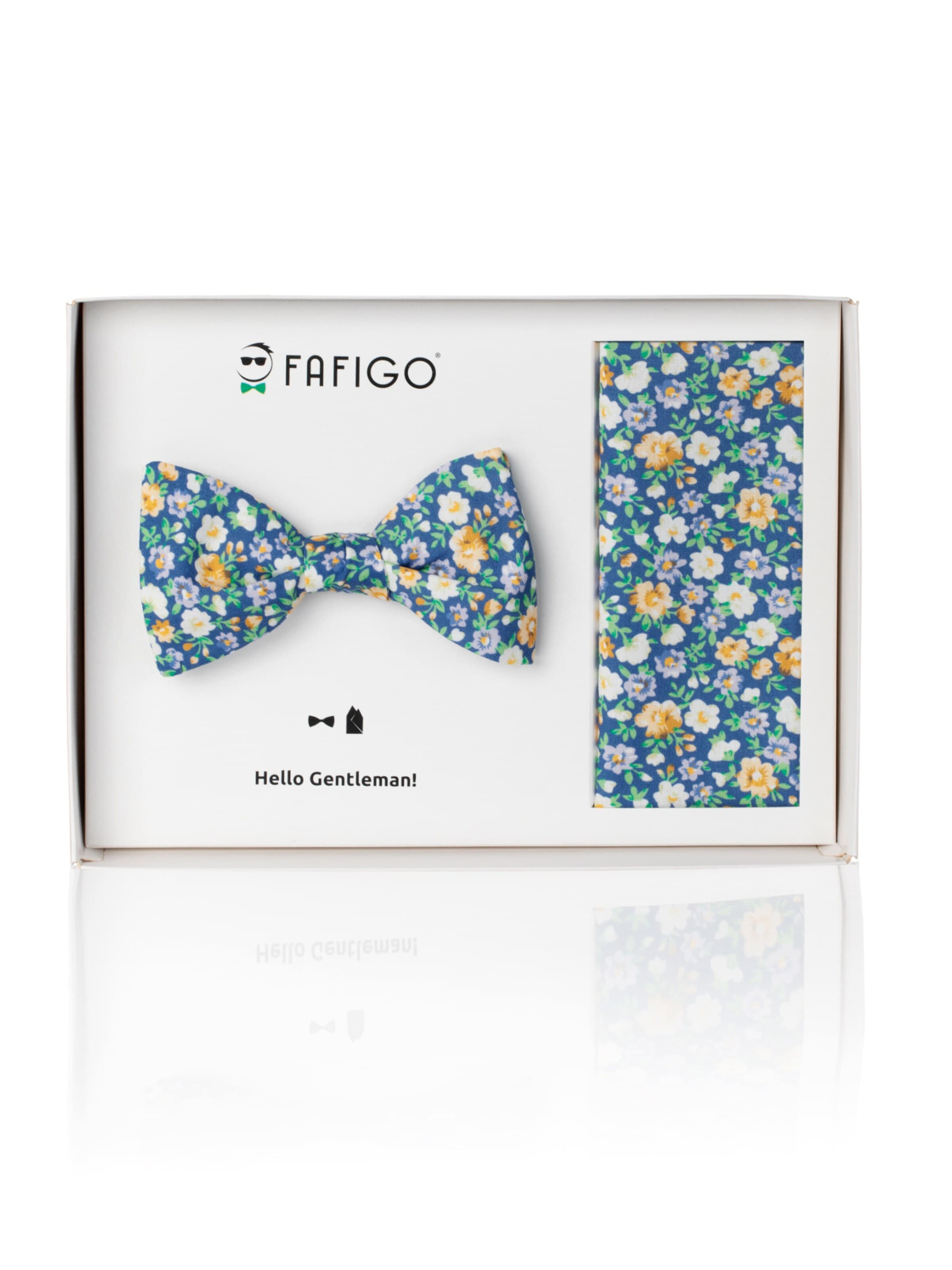 FAFIGO Bow Tie 'Set Clemenza' in Blue: front