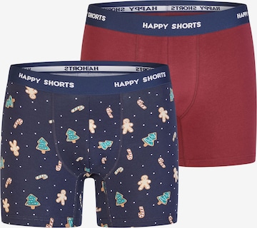 Boxers 'Christmas' Happy Shorts en bleu : devant