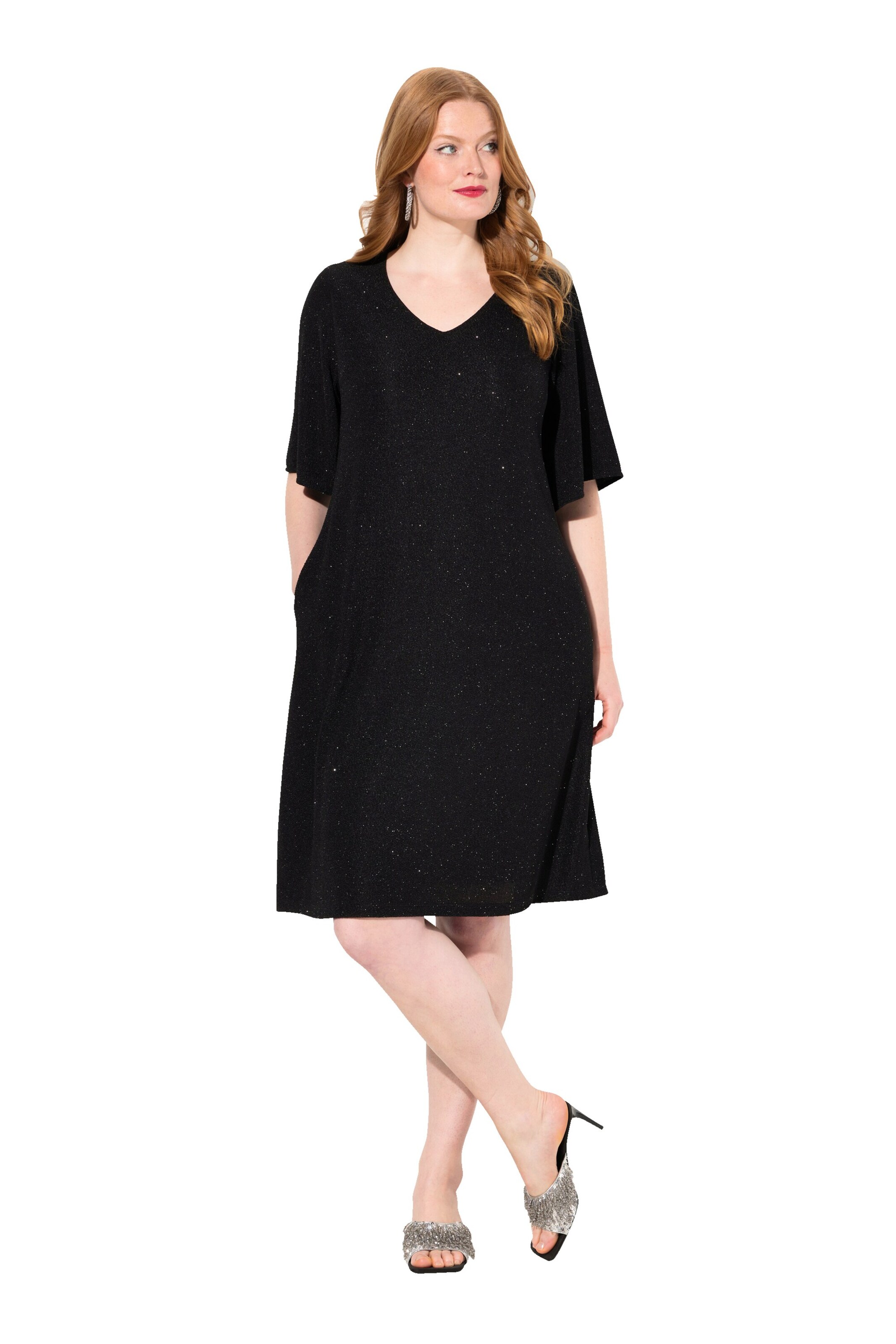 Ulla Popken Jurk in Zwart: voorkant