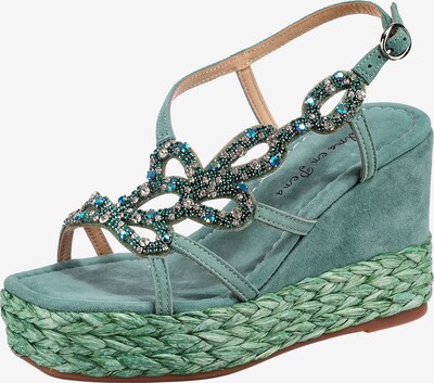 Alma En Pena Sandale in saphir / smaragd / jade / transparent, Produktansicht