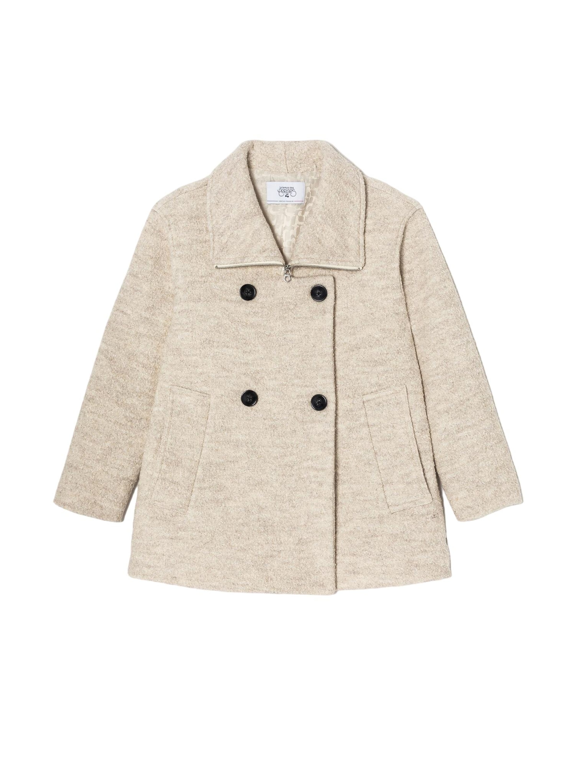 Le Temps Des Cerises Manteau d’hiver 'Etan' en crème, Vue avec produit